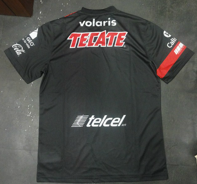 13-14 Club Tijuana Away Black Soccer Jersey Shirt